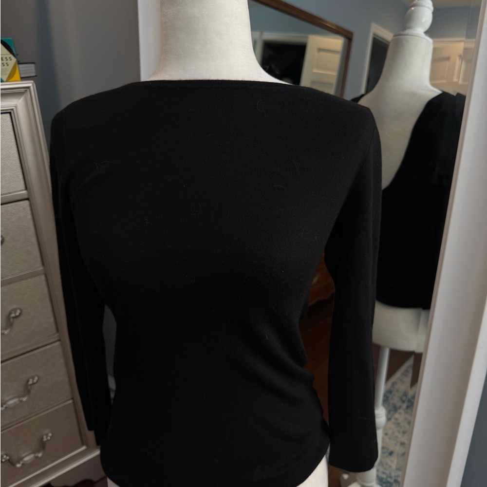 Michael Kors Collection Black Knit Top